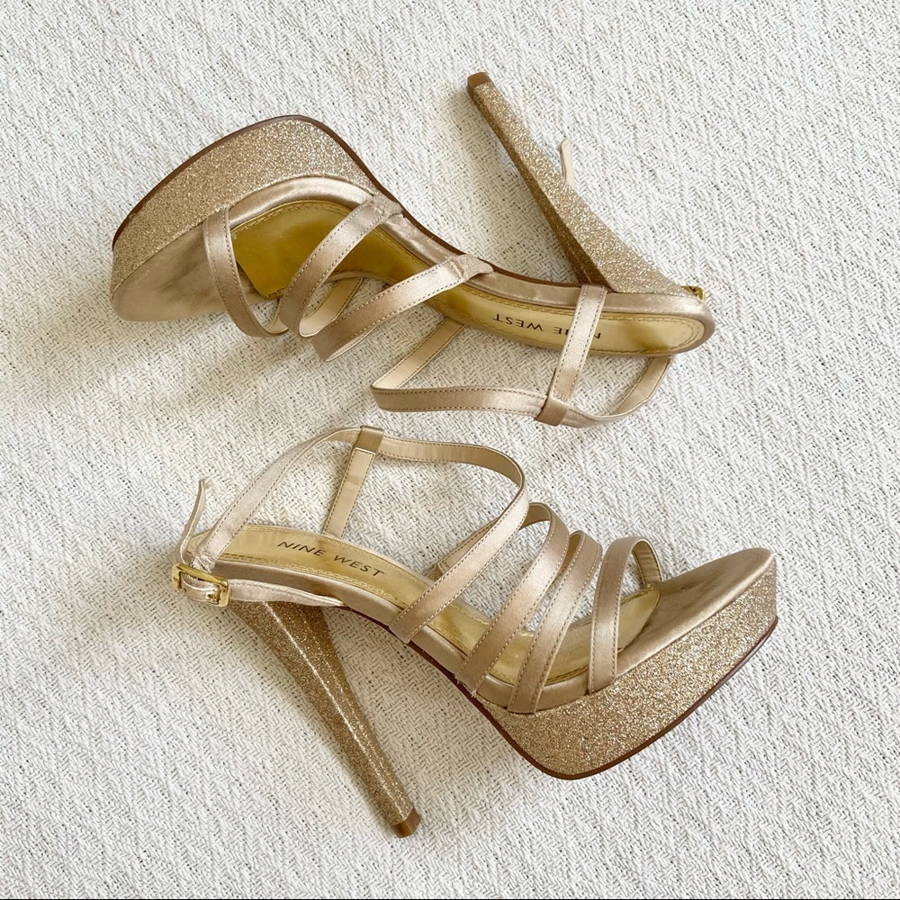 Nine West Gold Arm Candy Stiletto Heels